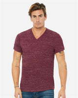 BELLA + CANVAS Unisex Textured Jersey V-Neck Tee - BELLA + CANVAS 3655