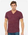 Bella + Canvas 3655 Unisex Textured Jersey V-Neck Tee