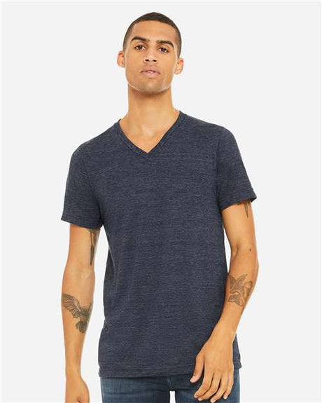 BELLA + CANVAS Unisex Textured Jersey V-Neck Tee - BELLA + CANVAS 3655