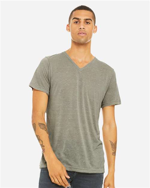 BELLA + CANVAS Unisex Textured Jersey V-Neck Tee - BELLA + CANVAS 3655