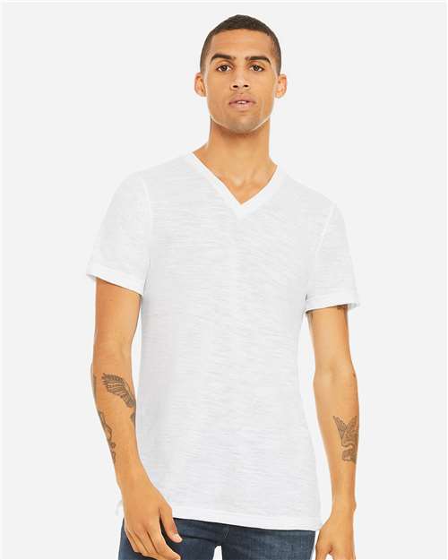 BELLA + CANVAS Unisex Textured Jersey V-Neck Tee - BELLA + CANVAS 3655