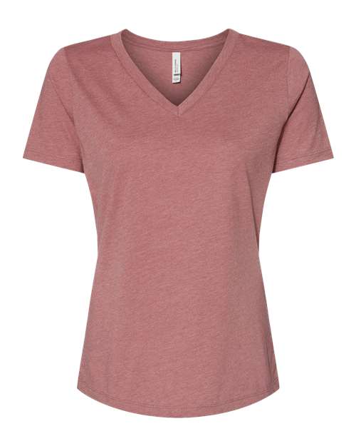 BELLA + CANVAS Women's Relaxed Heather CVC V-Neck Tee - BELLA + CANVAS 6405CVC BELLA + CANVAS Heather Mauve S