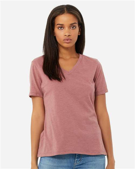 Bella + Canvas 6405CVC Women's Relaxed Heather CVC V-Neck Tee