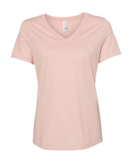 BELLA + CANVAS Women's Relaxed Heather CVC V-Neck Tee - BELLA + CANVAS 6405CVC BELLA + CANVAS Heather Peach S