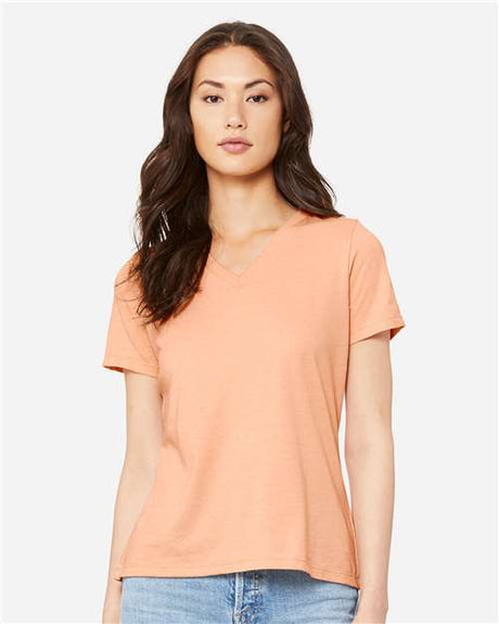 Bella + Canvas 6405CVC Women's Relaxed Heather CVC V-Neck Tee