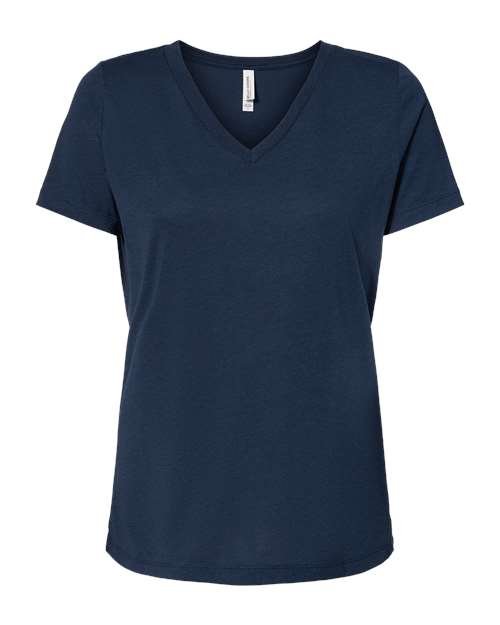 BELLA + CANVAS Women's Relaxed Triblend Short Sleeve V-Neck Tee - BELLA + CANVAS 6415 BELLA + CANVAS Solid Navy Triblend S