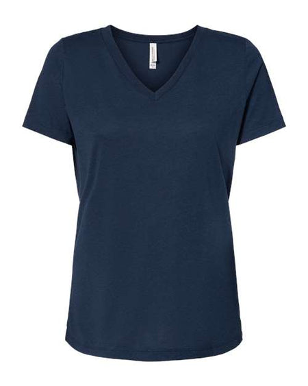 BELLA + CANVAS Women's Relaxed Triblend Short Sleeve V-Neck Tee - BELLA + CANVAS 6415 BELLA + CANVAS Solid Navy Triblend S