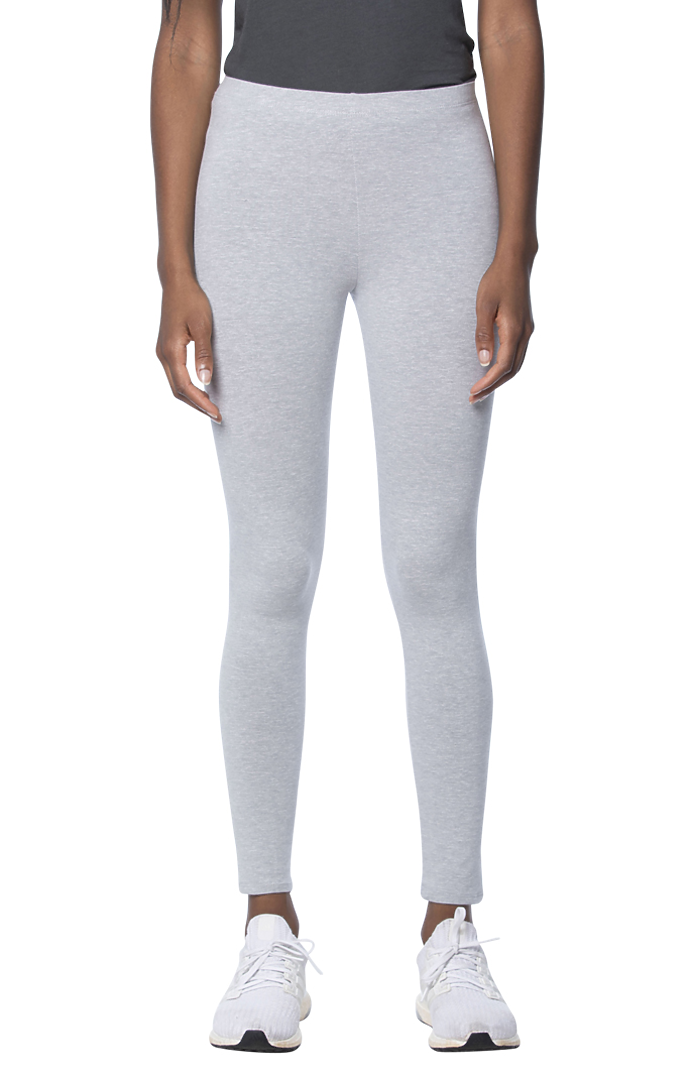 Royal Apparel 1007 Women's Cotton Spandex Leggings - Heather Grey