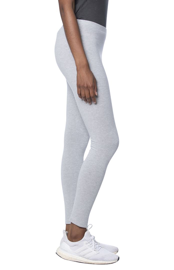 Royal Apparel 1007 Women's Cotton Spandex Leggings - Heather Grey