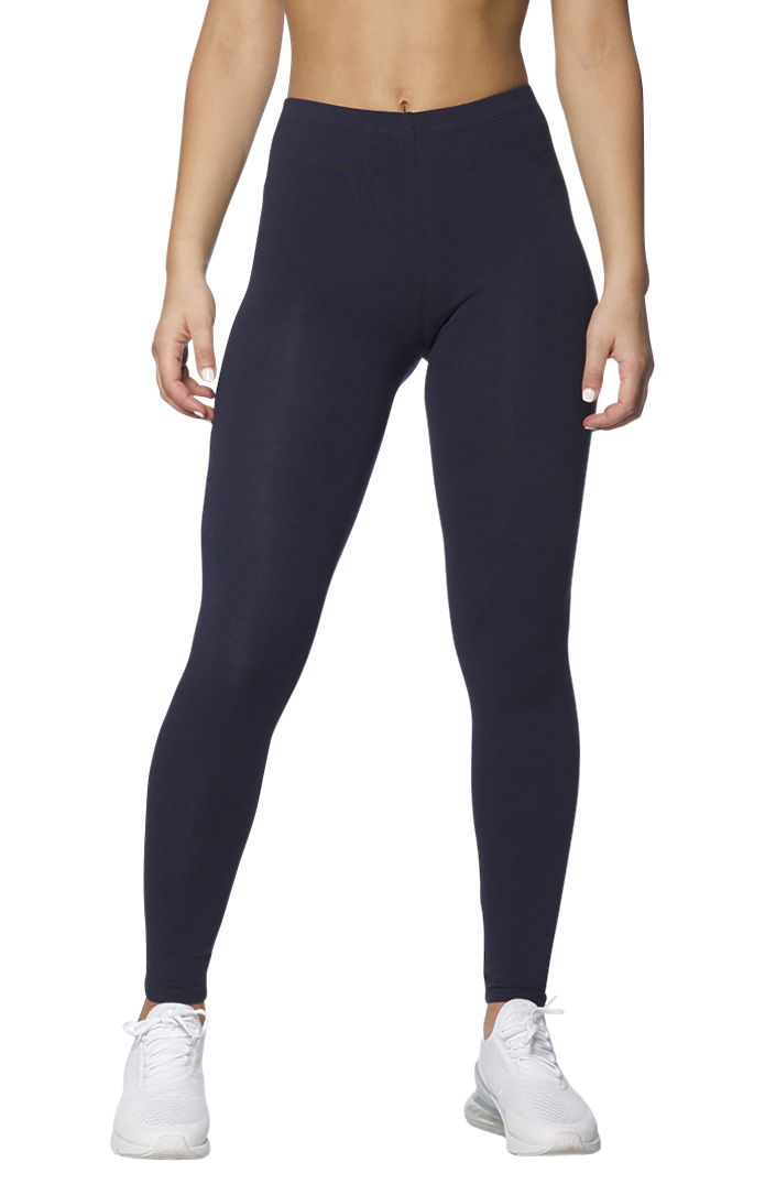 Royal Apparel 1007 Women's Cotton Spandex Leggings - Navy