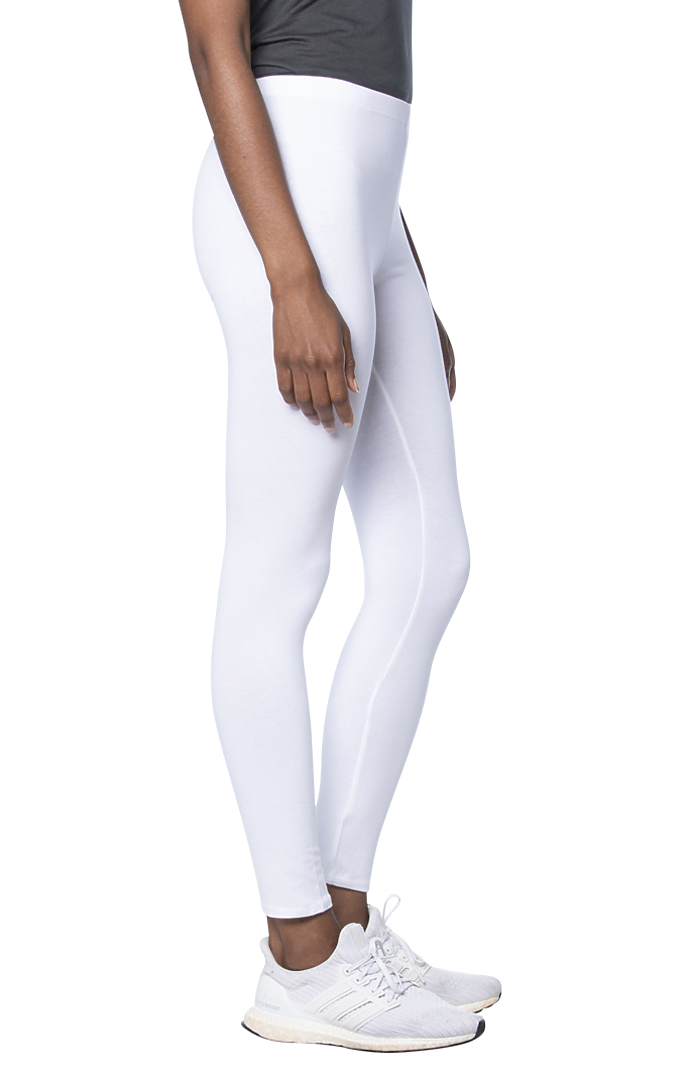 Royal Apparel 1007 Women's Cotton Spandex Leggings - White