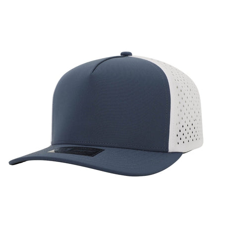 1010 Hats 615 5 - Panel Dryfit Performance Hat DEEP BLUE/WHITE Adjustable Hats