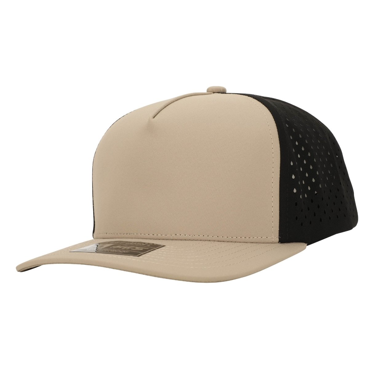 1010 Hats 615 5 - Panel Dryfit Performance Hat KHAKI/BLACK Adjustable Hats