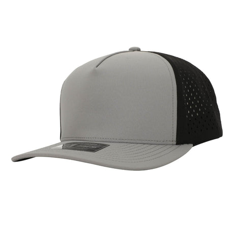 1010 Hats 615 5 - Panel Dryfit Performance Hat LIGHT GRAY/BLACK Adjustable Hats