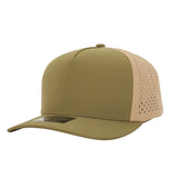 1010 Hats 615 5 - Panel Dryfit Performance Hat OLIVE GREEN/TAN Adjustable Hats