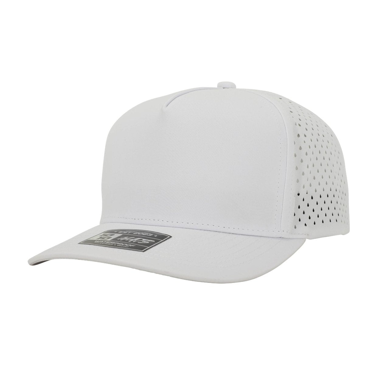 1010 Hats 615 5 - Panel Dryfit Performance Hat WHITE Adjustable Hats