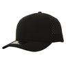 1010 Hats 616 6 - Panel Dryfit Performance Hat BLACK Adjustable Hats