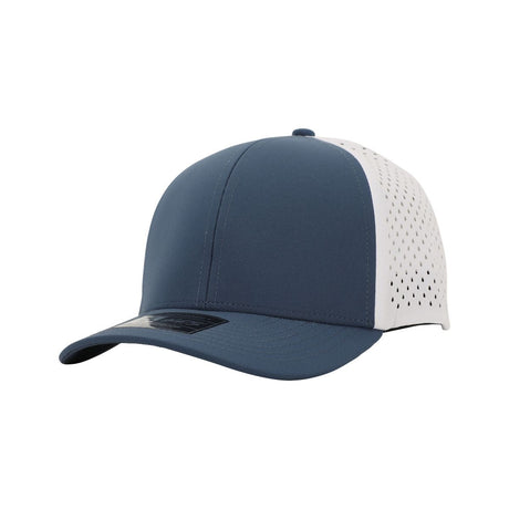 1010 Hats 616 6 - Panel Dryfit Performance Hat DEEP BLUE/WHITE Adjustable Hats