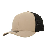 1010 Hats 616 6 - Panel Dryfit Performance Hat KHAKI/BLACK Adjustable Hats
