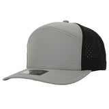 1010 Hats 617 7 - Panel Dryfit Performance Hat LIGHT GRAY/BLACK Adjustable Hats