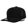 1010 Hats R615 5 - Panel Rope Dryfit Performance Hat BLACK R: BLACK Adjustable Hats