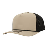 1010 Hats R615 5 - Panel Rope Dryfit Performance Hat KHAKI/BLACK R: BLACK Adjustable Hats