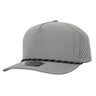 1010 Hats R615 5 - Panel Rope Dryfit Performance Hat LIGHT GRAY R: BLACK/WHITE Adjustable Hats