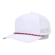 1010 Hats R615 5 - Panel Rope Dryfit Performance Hat WHITE R: AMERICAN Adjustable Hats