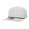 1010 Hats R615 5 - Panel Rope Dryfit Performance Hat WHITE R: BLACK/WHITE Adjustable Hats