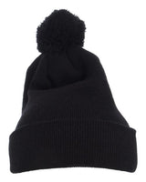 YP Classics Pom-Pom Cuffed Knit Beanie - Yupoong 1501P