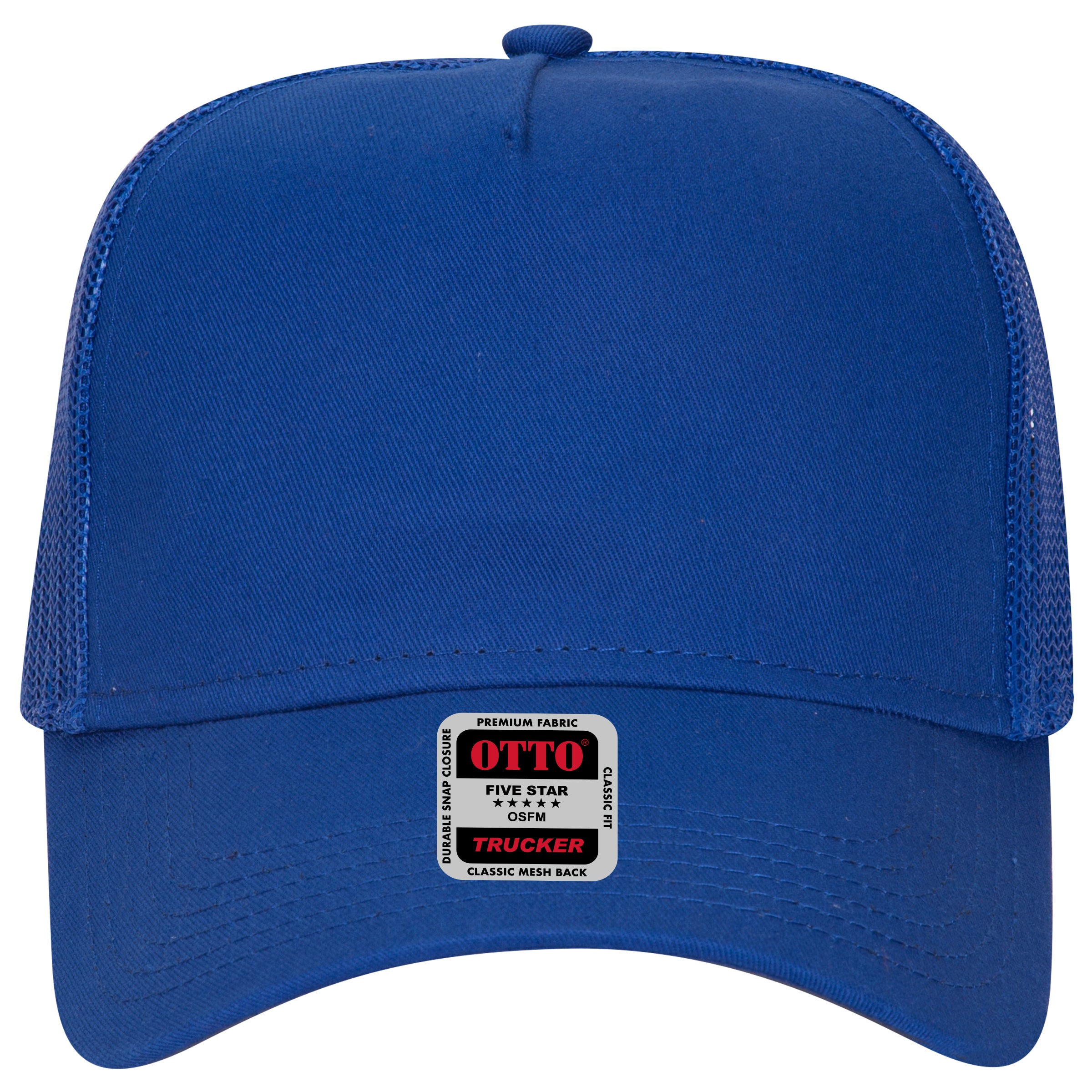 OTTO CAP 5 Panel Low Profile Mesh Back Trucker Hat OTTO 102-664 Otto Cap 001 - Royal OSFM - Adult