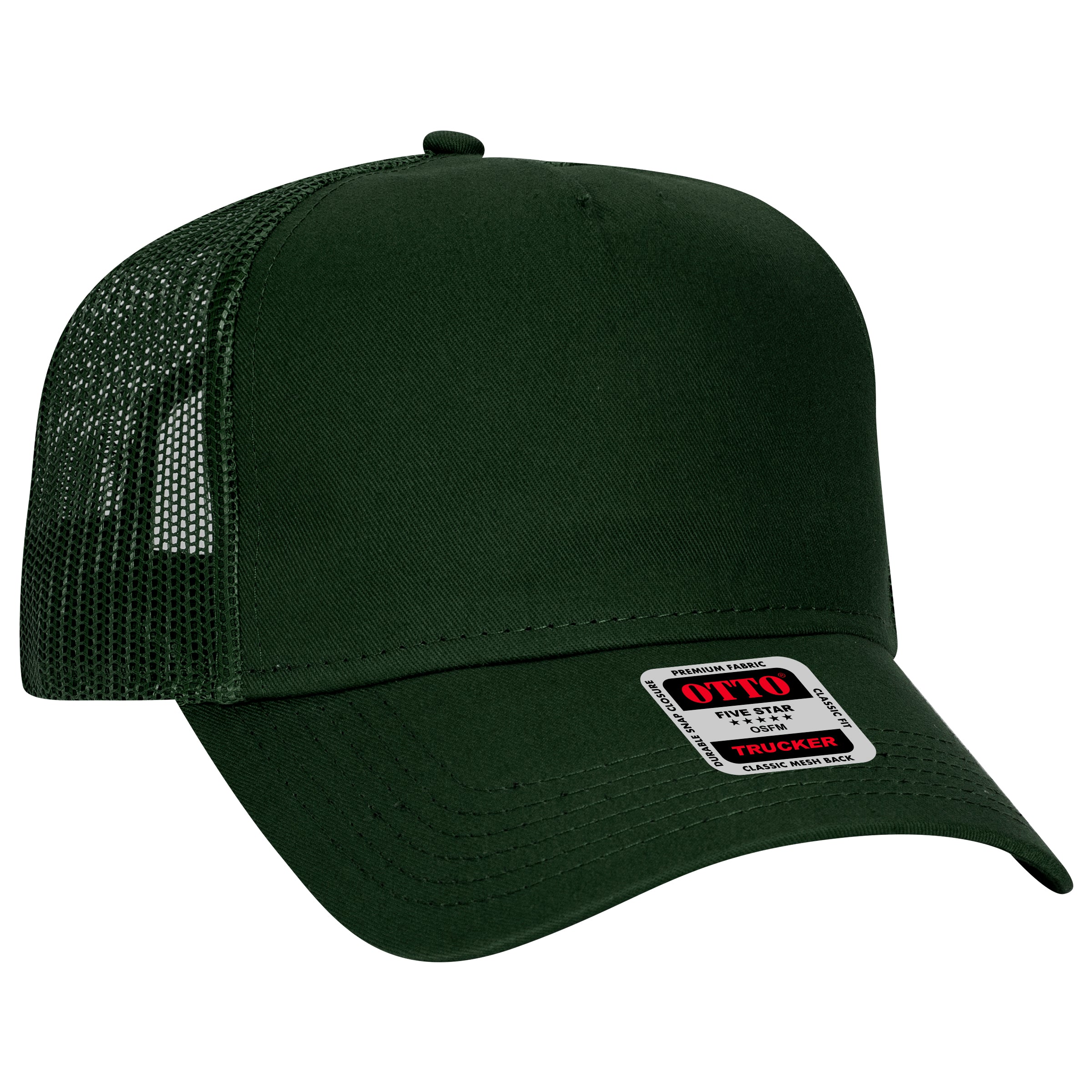 OTTO CAP 5 Panel Low Profile Mesh Back Trucker Hat OTTO 102-664 Otto Cap