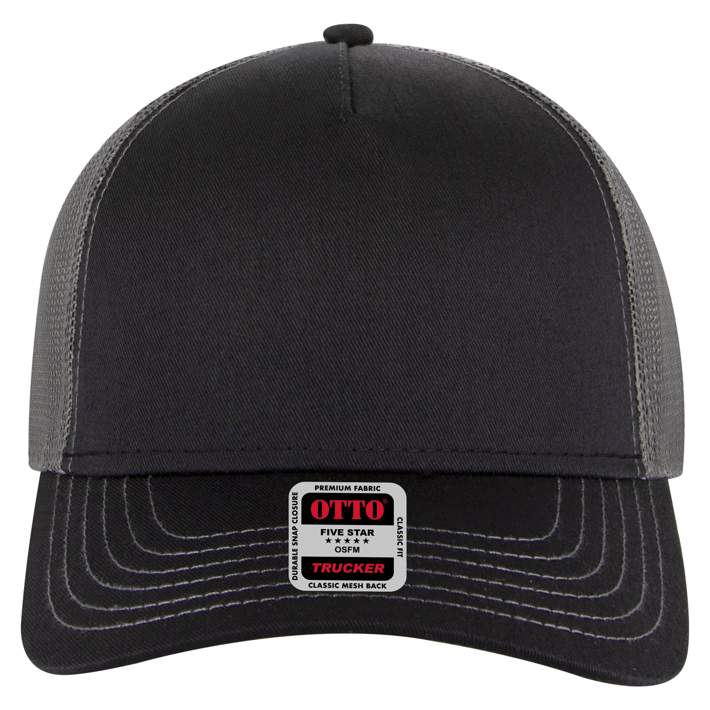 OTTO CAP 5 Panel Low Profile Mesh Back Trucker Hat OTTO 102-664 Otto Cap