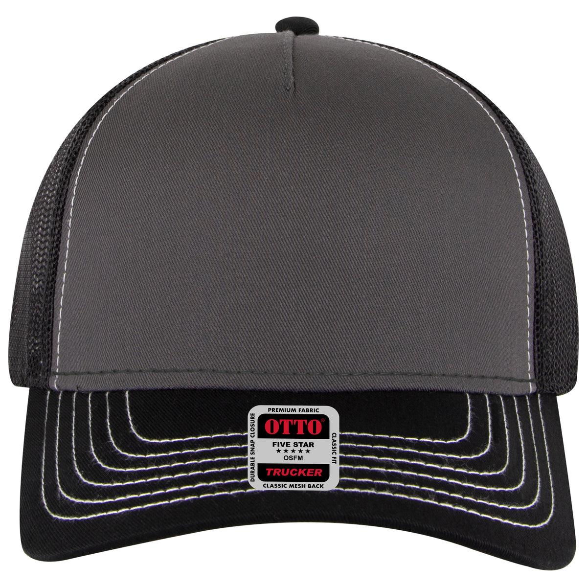 OTTO CAP 5 Panel Low Profile Mesh Back Trucker Hat OTTO 102-664 Otto Cap