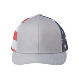 Kati Printed Mesh Trucker Cap - Kati S700M Kati Heather Grey/ USA Flag Adjustable