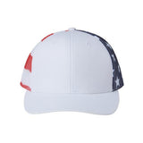 Kati Printed Mesh Trucker Cap - Kati S700M Kati White/ USA Flag Adjustable