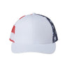 Kati Printed Mesh Trucker Cap - Kati S700M Kati White/ USA Flag Adjustable