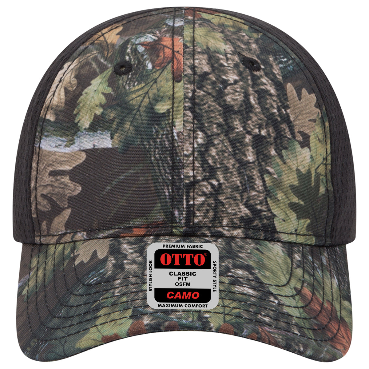 OTTO CAP Camouflage 6 Panel Low Profile Baseball Cap OTTO 103-1243 Otto Cap NP3903 - D. Brn/Blk OSFM - Adult