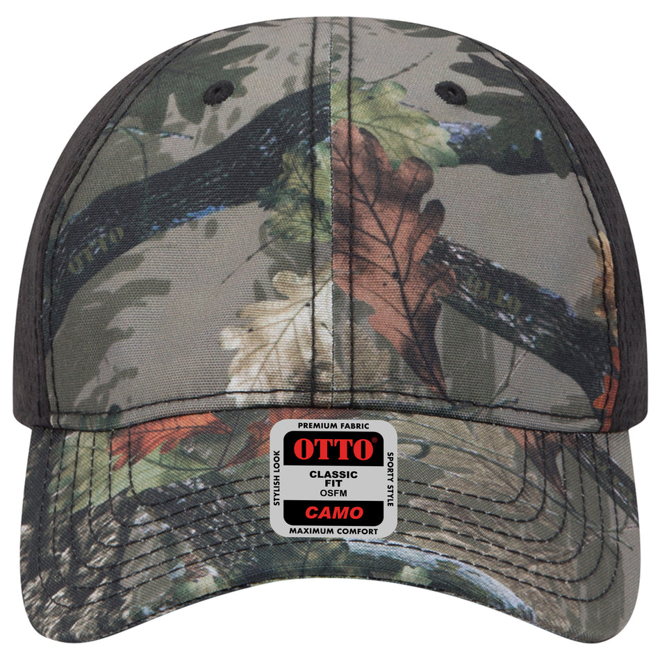 OTTO CAP Camouflage 6 Panel Low Profile Baseball Cap OTTO 103-1243 Otto Cap NP5303 - D. Kha/Blk OSFM - Adult