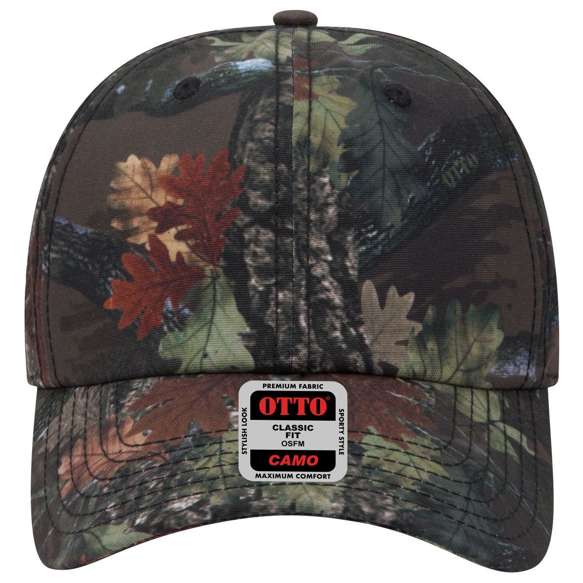 OTTO CAP Camouflage 6 Panel Low Profile Baseball Cap OTTO 103-1263 Otto Cap NP39 - Nature Pattern/D. Brn OSFM - Adult