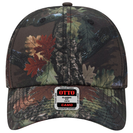 OTTO CAP Camouflage 6 Panel Low Profile Baseball Cap OTTO 103-1263 Otto Cap NP39 - Nature Pattern/D. Brn OSFM - Adult