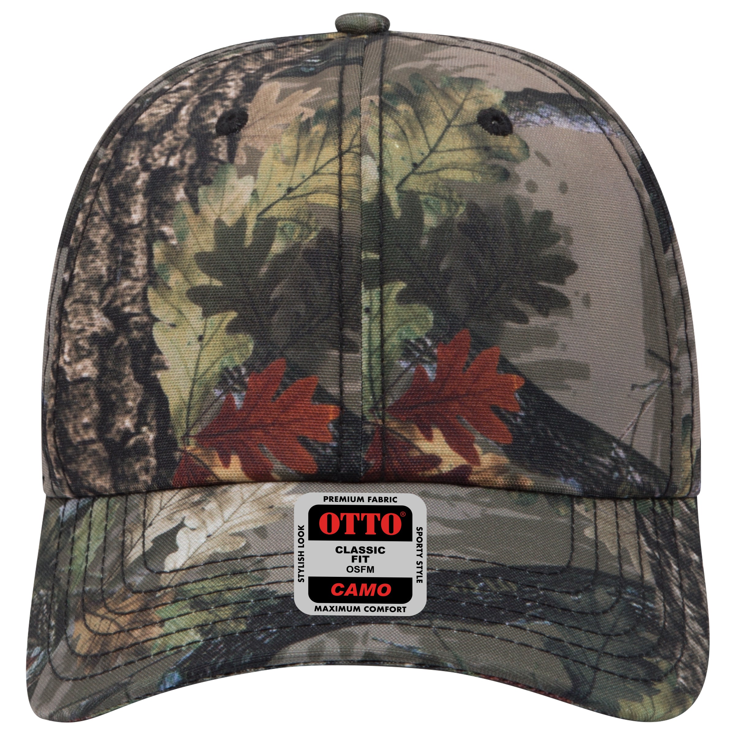 OTTO CAP Camouflage 6 Panel Low Profile Baseball Cap OTTO 103-1263 Otto Cap NP53 - Nature Pattern/D. Kha OSFM - Adult