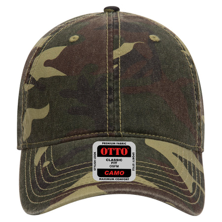 OTTO CAP Camouflage 6 Panel Low Profile Baseball Cap OTTO 103-713 Otto Cap CP001 - Camo 001 OSFM - Adult