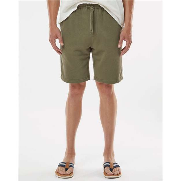 Independent Trading Co. Midweight Fleece Shorts - Independent Trading Co. IND20SRT Independent Trading Co. Army XS