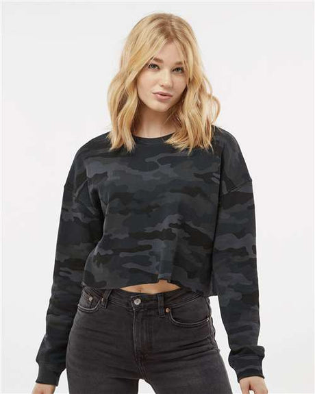 Independent Trading Co. Women's Lightweight Crop Crewneck Sweatshirt - Independent Trading Co. AFX24CRP