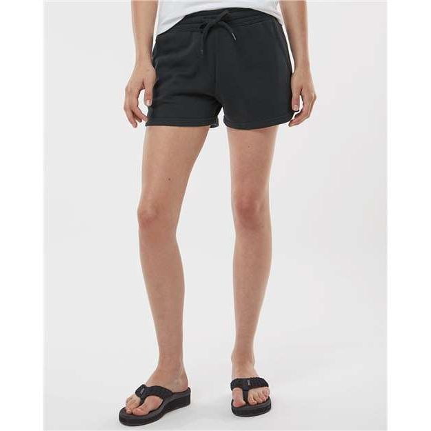 Independent Trading Co. Women’s Lightweight California Wave Wash Fleece Shorts - Independent Trading Co. PRM20SRT Independent Trading Co. Black XS