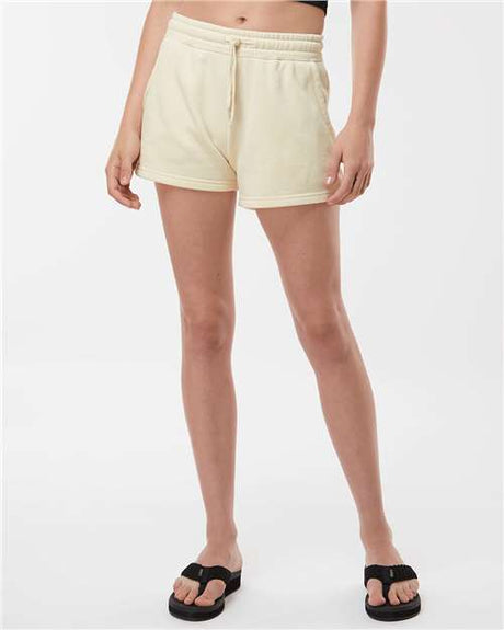 Independent Trading Co. PRM20SRT Women's Lightweight California Wave Wash Fleece Shorts | Wholesale Women's Shorts
