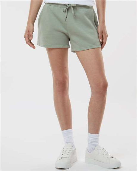 Independent Trading Co. PRM20SRT Women's Lightweight California Wave Wash Fleece Shorts | Wholesale Women's Shorts
