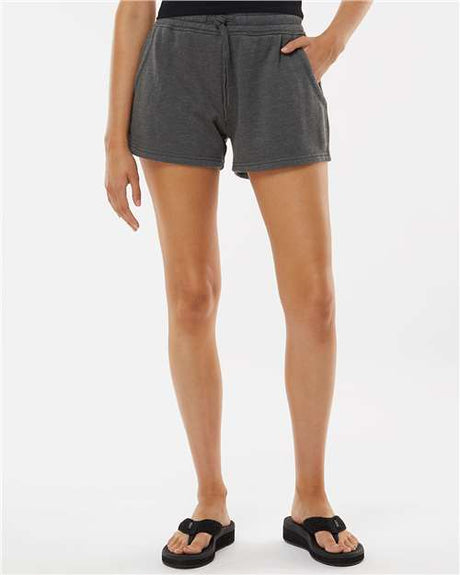 Independent Trading Co. PRM20SRT Women's Lightweight California Wave Wash Fleece Shorts | Wholesale Women's Shorts
