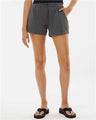 Independent Trading Co. PRM20SRT Women's Lightweight California Wave Wash Fleece Shorts | Wholesale Women's Shorts